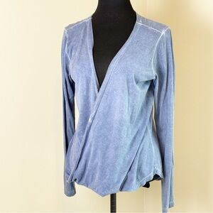 Porridge Blue Wrap Top M